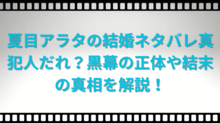 夏目アラタの結婚ネタバレ真犯人だれ？黒幕の正体や結末の真相を解説！